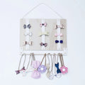 NOVA Display Wood Hanger with Cotton Rope Storage Room Decoration Jewelry Organizer Display  for  Hair Clips Headbands 6 Colors