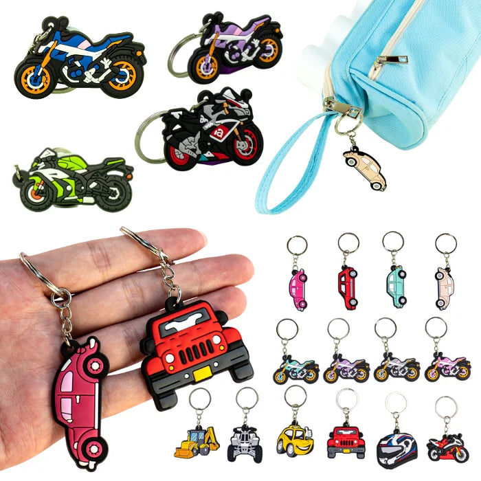 High-Quality Transport Car Motorcycle Keychain PVC Accessories Promotional Keychains Business Gifts Sneaker Silicone Keychain