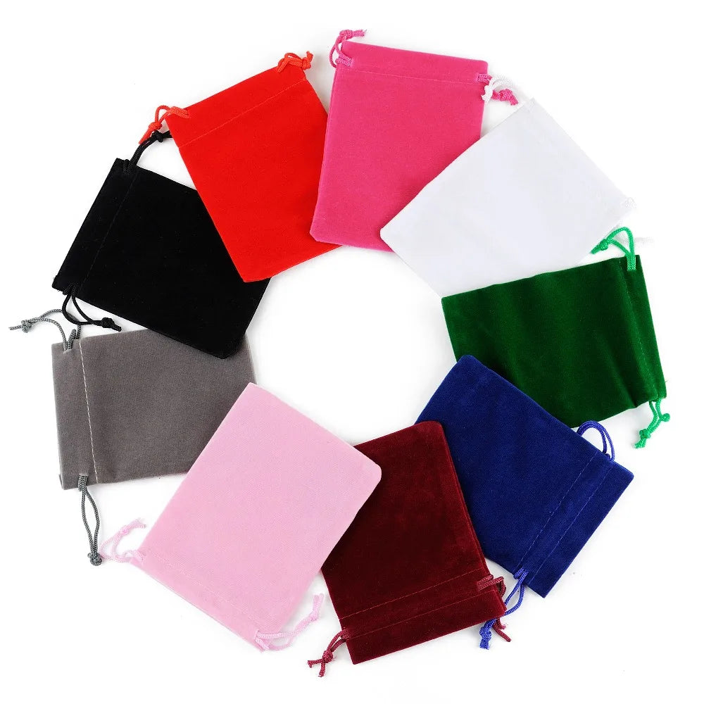 5x7cm Wholesale Velvet Drawstring Pouch Bags Small Size Jewelry Display Packing Bags