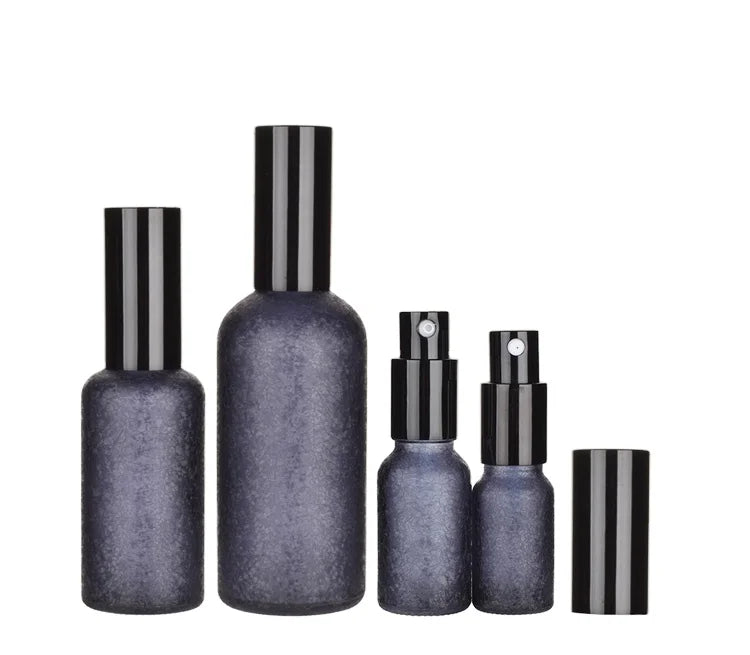 High Grade 10/15/20/30/50/100ML Glass Mist Spray Bottle Ice Crack Perfume Packing Emulsion Refillable Lotion Pump Bottle