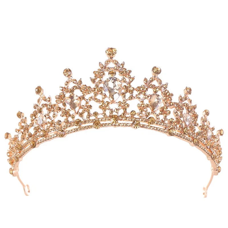 Hot Sale Elegant Vintage Prom Engagement Rhinestone Flower Wedding Crystal Bridal Tiara Crown
