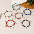 Pure Handmade Women's Classic Style Natural Turquoise Shell Turtle Beaded Bracelet for Wedding or Gift Charm Bracelets