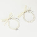 White Cats Dogs Pet Decor Jeweled Satin Plastic Cat Dog Collar with Pearl Rhinestone Pendants S/M/L Sizes 4 Seasons Use