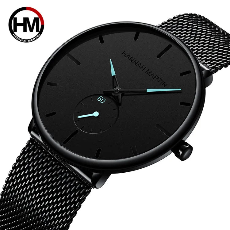 Hannah Martin HM-100G  2140 Men Male Watches Quartz  Hollow-carved Wholesale Trendy Watch Meski Business Wristwatch