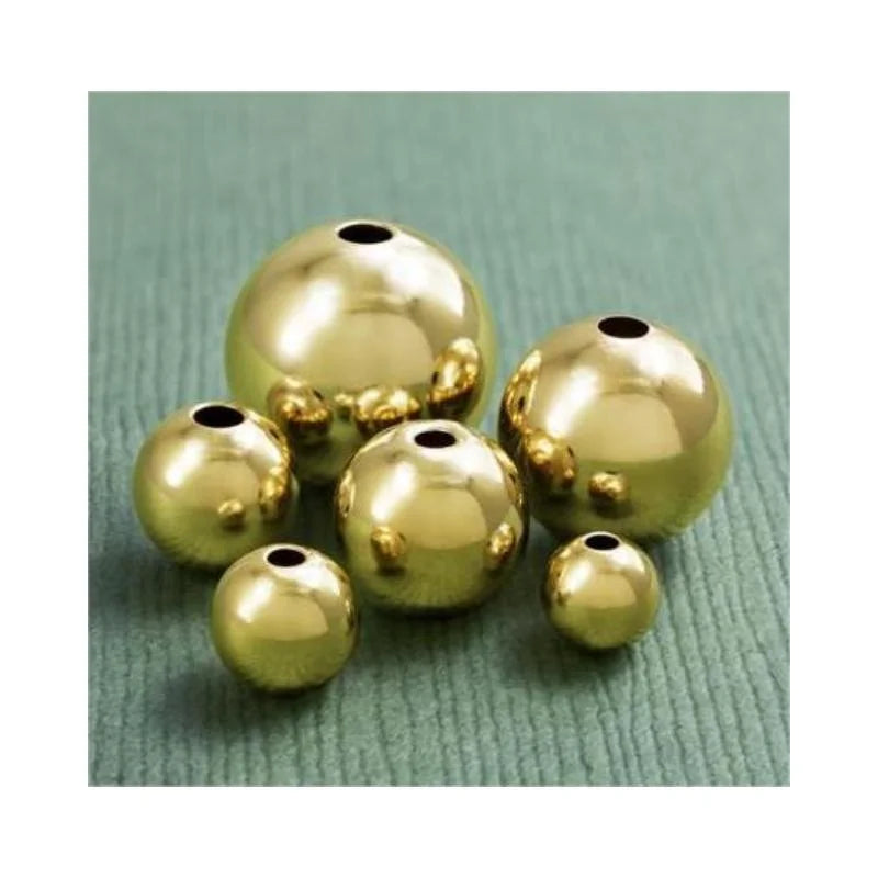 GP US Spacer Beads Round Smooth 14k Gold Filled Permanent Jewelry Chains Findings Diy Tooling Beads Spacer Factory Wholesale