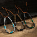 Adjustable Minimalist Crystal Bracelet Boho Natural Turquoise Beads Handmade Elastic Dainty Hematite Bracelet Jewelry for Men