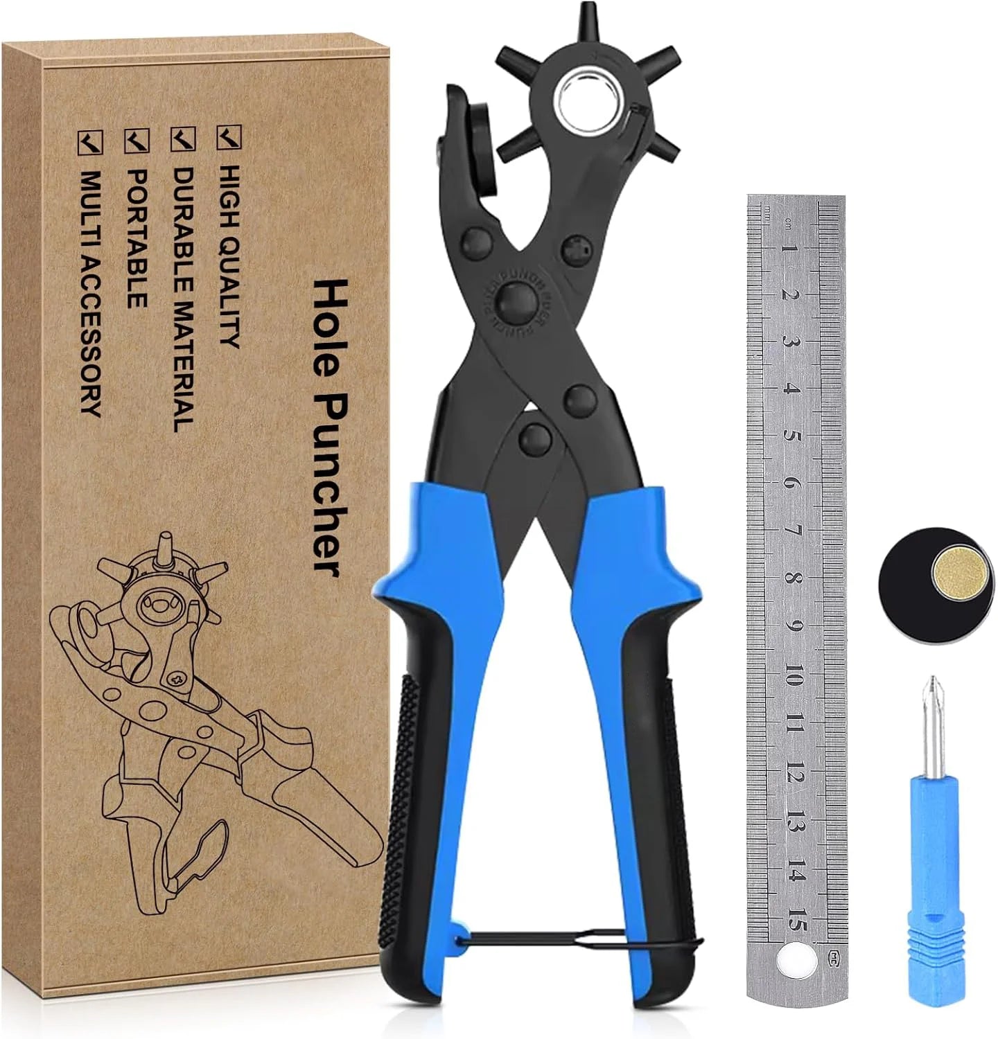 IFIXPRO Heavy Duty Revolving Plier Tool Professional Belt Puncher Hot Sale Leather Hole Punch