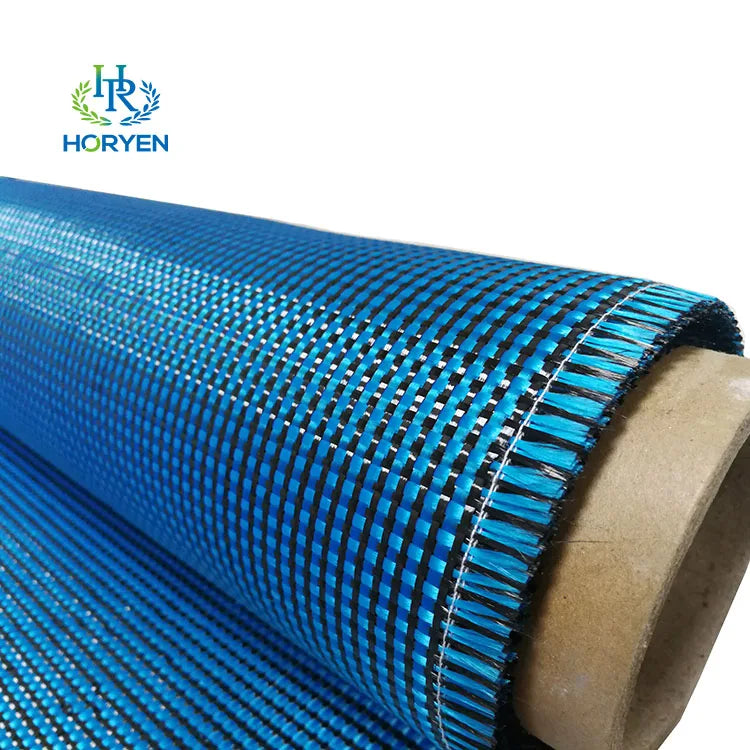 Factory Manufacture Table Tennis Bats Usage 3K Lake Blue Plain Carbon Fiber Hybrid Fabric