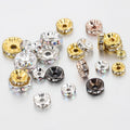 Crystal Diamond Spacer Beads Colored Bracelet Wheel Beads with Rhinestones 4/6/8/10/12mm DIY Jewelry Craft Accessories