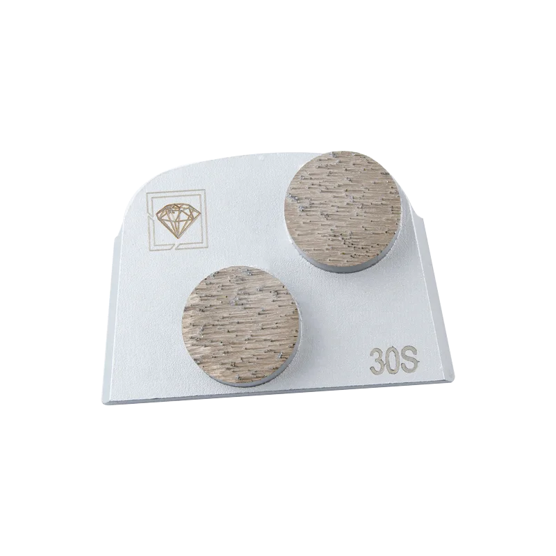 Quick Change Diamond Segment Polishing Pad Lavina Metal Bond Diamond Double Dots Buttons Pucks Concrete Floor Grinding Plate