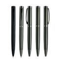 New Luxury Hotel Metal Business Pen Gun Gray Frosted Brass Oil Spinning Gift Pen Premium Ballpoint Pen With Custom Logo