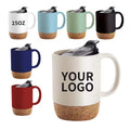 New Style Custom Logo Factory Wholesale Ceramic Espresso Tumbler with Cork Base