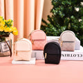 PU Leather Zipper Coin Holder Purse Portable Mini Backpack Shaped Coin Purse Keychain Bag for Women