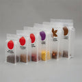 Flat Bottom Pouches Transparent Lock Reusable Food Ziplock Bag Plastic Custom Zipper Packaging Clear Zip Pouch