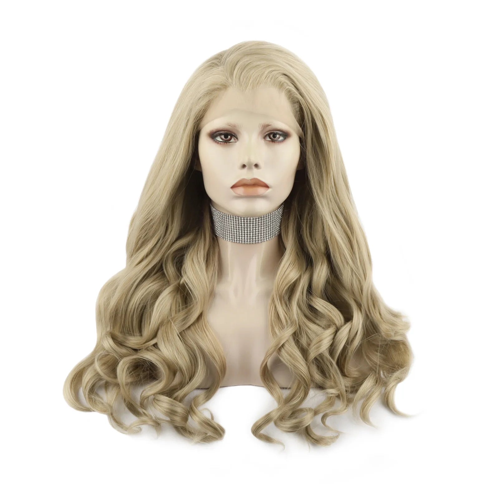 Celebrity Wholesale Brown M16/613 Pre-Plucked Natural Hairline 24inch  Futura  Swiss Lace heat resistant synthetic hair wigs