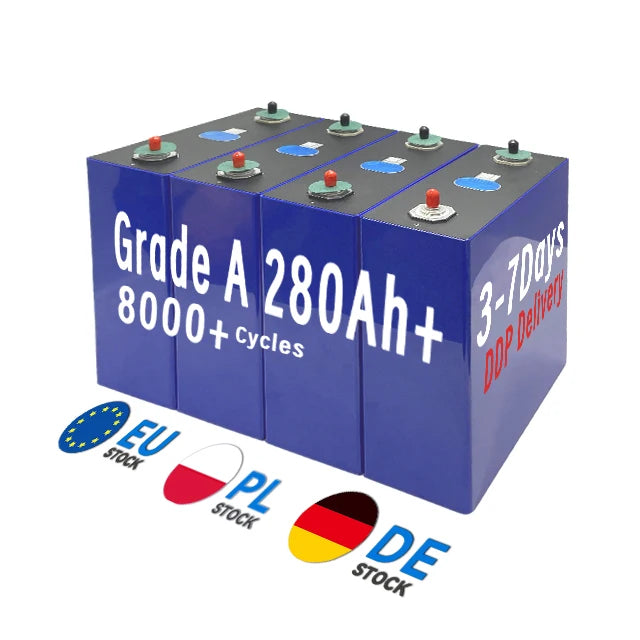 Grade A+ 3.2v 25ah 30ah 40ah 50ah 60ah 80ah 100ah 150ah 280ah Lifepo4 Battery Cell for 12v 24v 48v Battery Pack