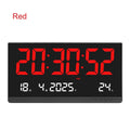 Large Indoor Wall Mounted Digital Calendar Clock with Date of Year Month Day Week LED Temperature Display Home Decor