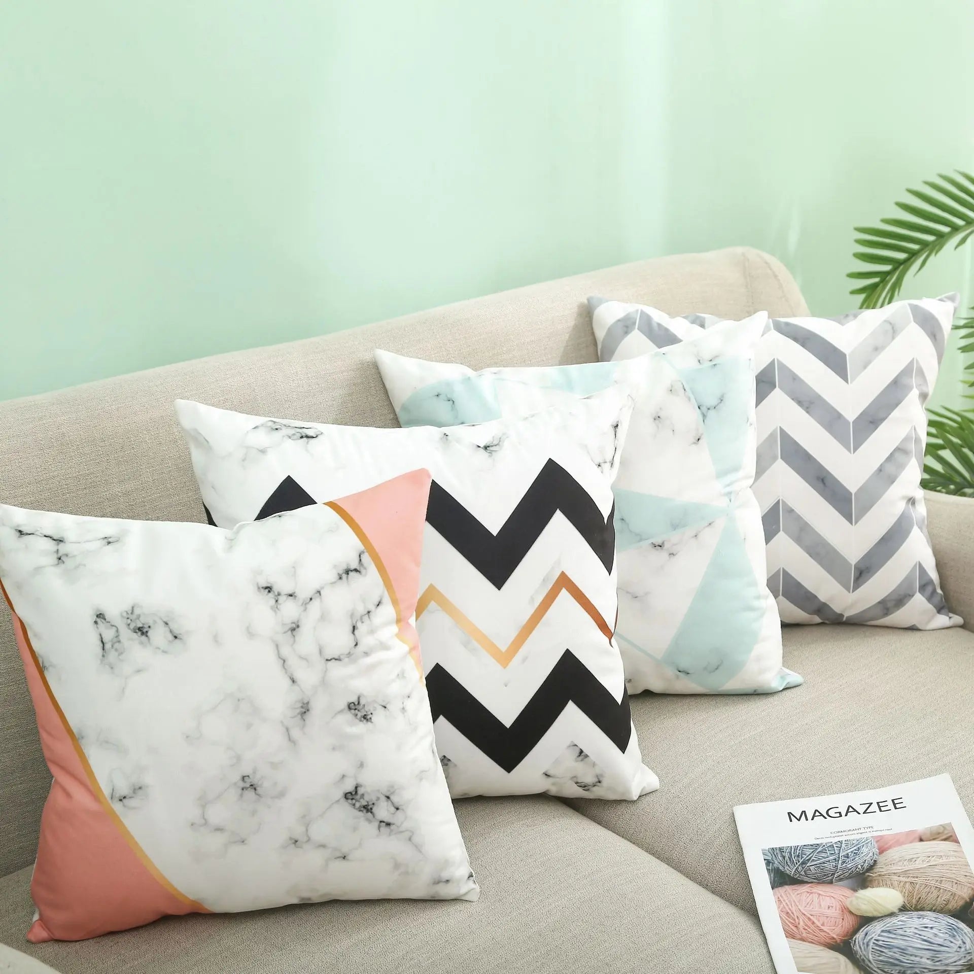 Square Cushion Covers Home Decor for Sofa Car Bed Couch 18x18 Inch