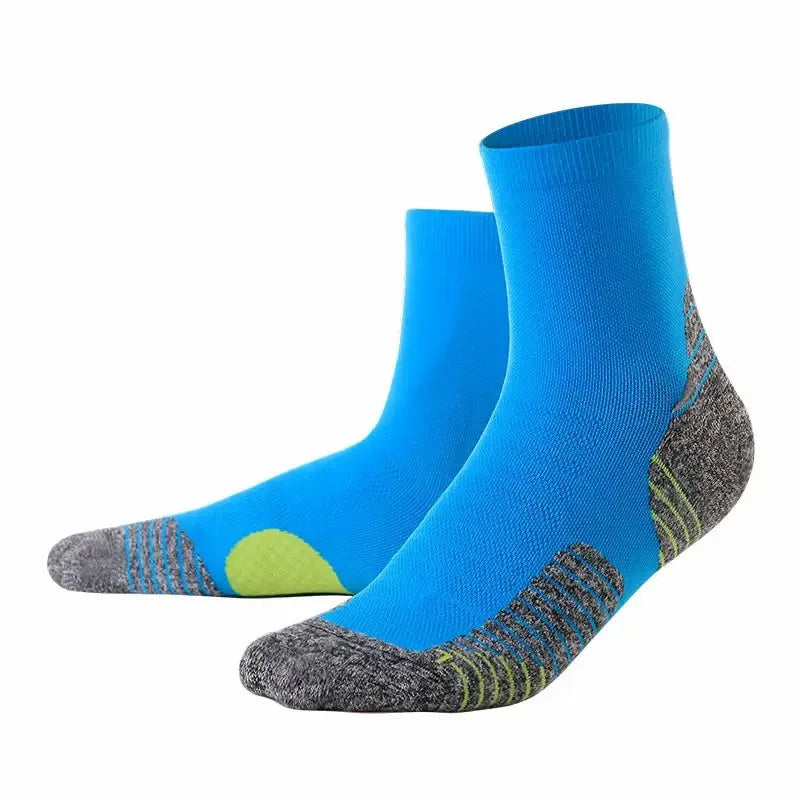 Basketball GYM Men's Compression Cotton Athletic Sport Socks Digital Printing Autumn Knitted