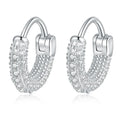 Wholesale Everyday Versatile Earrings S925 Sterling Silver Micro Inlaid Moisssnite Full Diamond Earrings for Women