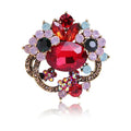 Luxury Cheap Flower Brooch Pins Diamond Brooches for Women Cloth Decoration
