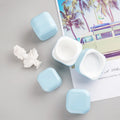 Wholesale Macaroon PP square Plastic Sunscreen Cosmetic Packaging 20g 30g 50g 100g White Blue Black Plastic Cream Jar