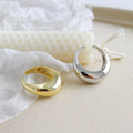 Simple Korean Design 18K Gold Plated S925 Sterling Silver Smooth Finger Ring for Women