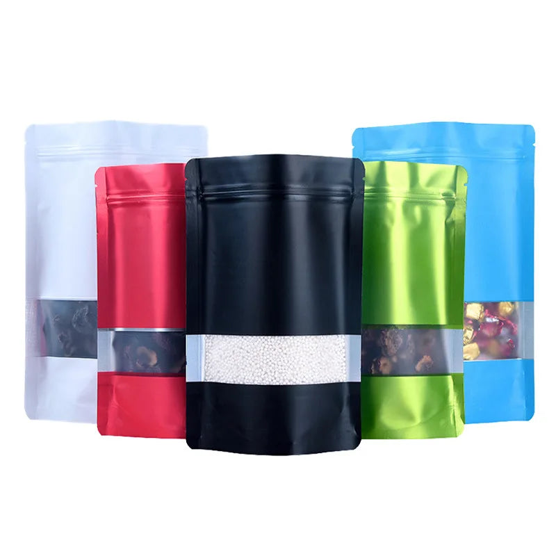 Doypack Zip Lock Plastic Resealable Custom Mylar Bag Packaging Ziplock Stand up Pouch with Zipper