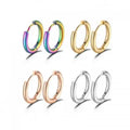 Wholesale High Quality Fashion Jewelry Stainless Steel Huggie Hoop Earring Plated Different Size for Choice & for Woman 833783