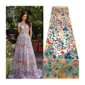 2025 Spring High-End Lace Dress Colorful Sparkle Diamond Sequin Embroidery French Lace Fabric for Woman Lace Dress Textile