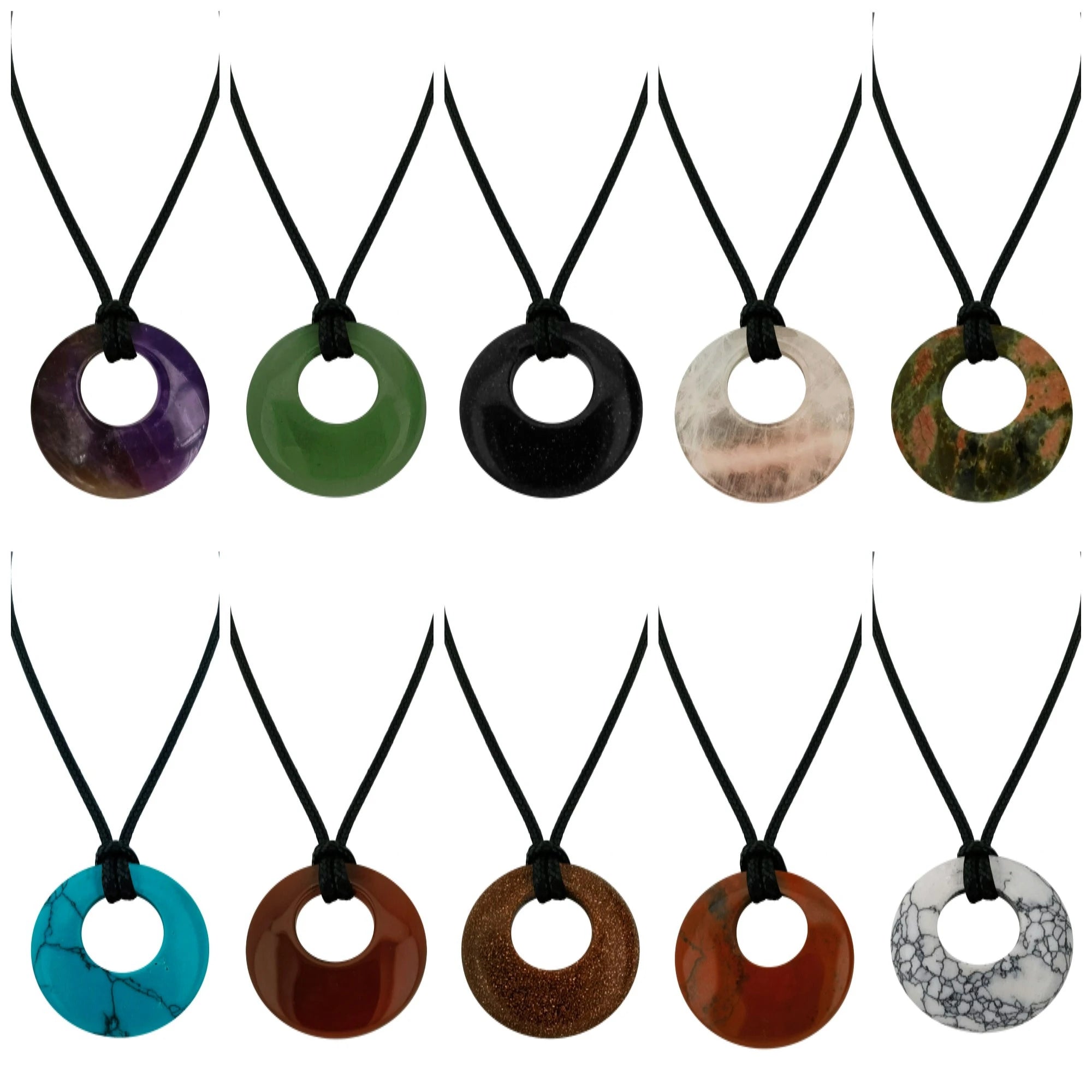 28MM Cion Shape Natural Stone Crystal Agate with 12MM Hole Pendant Necklace Charms for Jewelry Gift