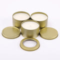 3oz Round Rose Gold Seamless Metal Container Empty Tinplate Candle Tins for Crafts Packaging Custom Logo Options for Stickers