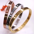 Valentines Day Gift 2024 Fashion Embroidery Bracelet Lucky Stainless Steel Four Leaf Clover Couple Bracelet Bangles Gold Plated