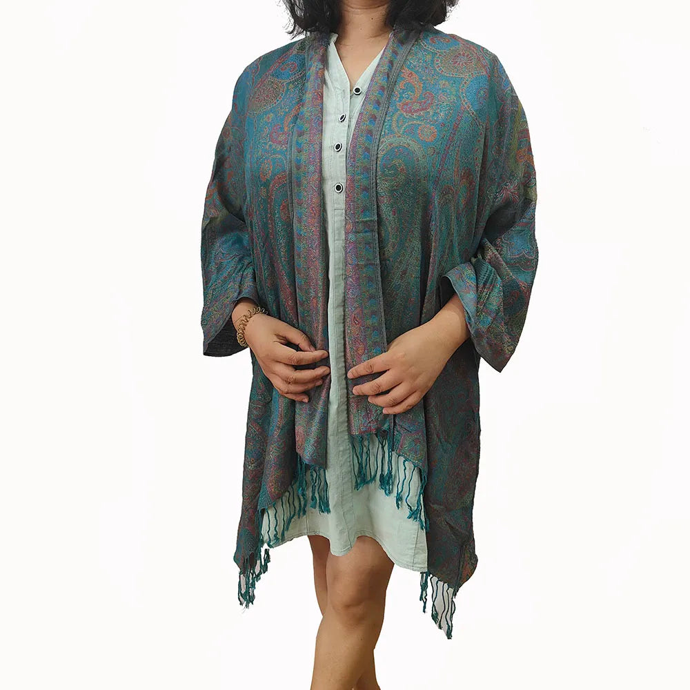 Top Selling Original Design Cropped Pashmina Kimono Fashion Women Pashmina Paisley Adult Hoodies Handmade