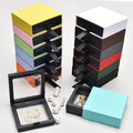 Multi Color Sizes Jewelry Box Suspension Drawer Box Portable PE Film Jewelry Storage Box