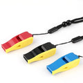 Mini Plastic Finger Whistle with Loud Crisp Sound Lifeguard Self-Defense Meditation Themed Lanyard Volleyball Referee Whistle