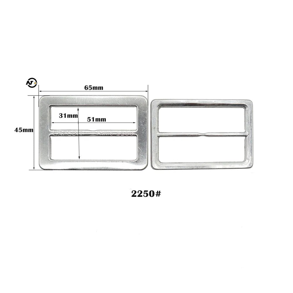 5cm Rectangle Metal Covered Belt Buckle with Beads Fabric Accessories