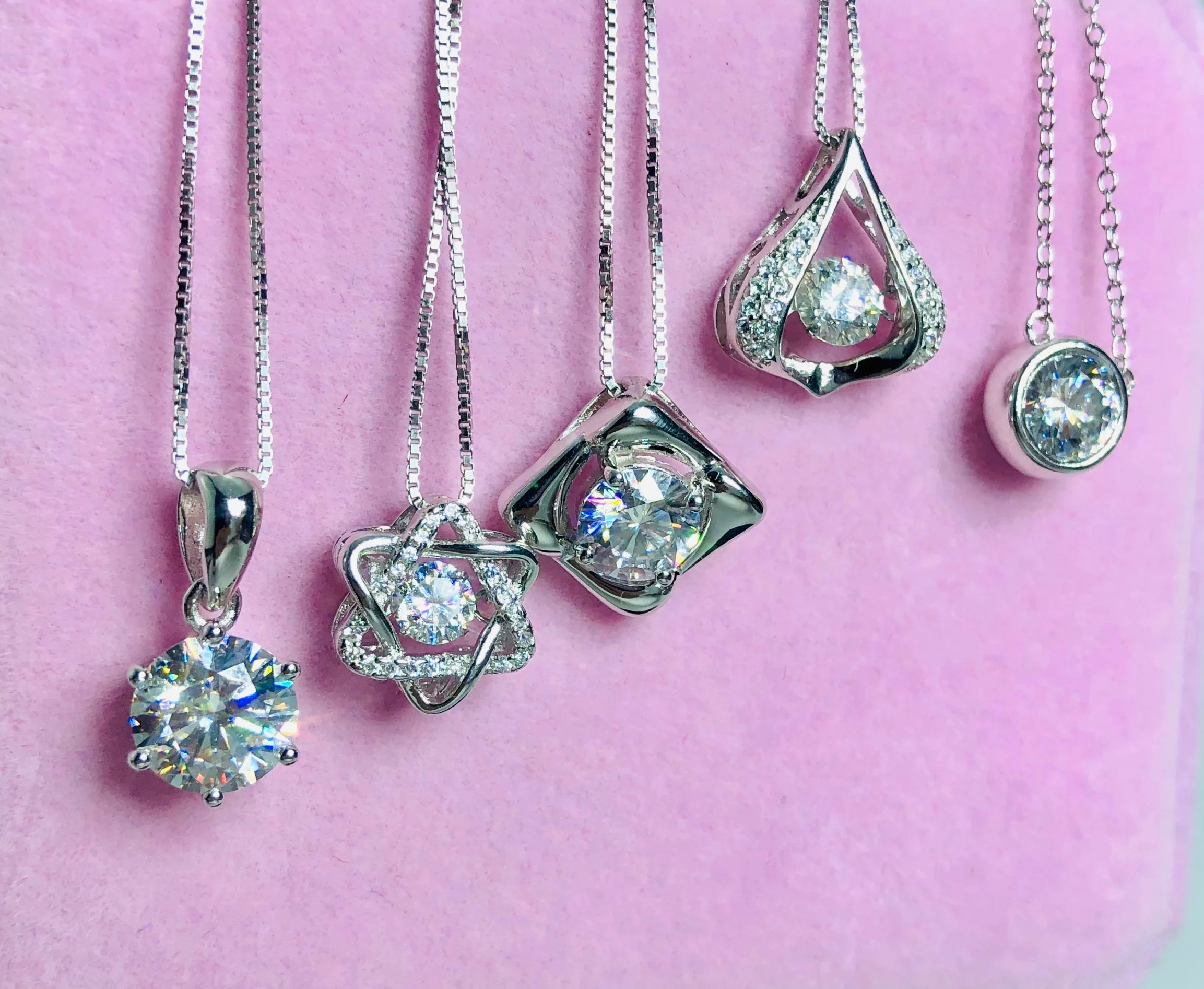 Xingyue Factory Direct Sell Fashion Jewelry Custom New Women's 925 Sterling Silver Clarity Moissanite Chain Necklace