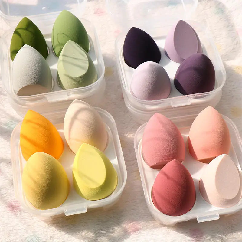 Beauty Planet Makeup Blender Sponge Soft Custom Logo 4pcs Pink Blender Wholesale Beauty Sponge for Cosmetics Makeup Blender Box