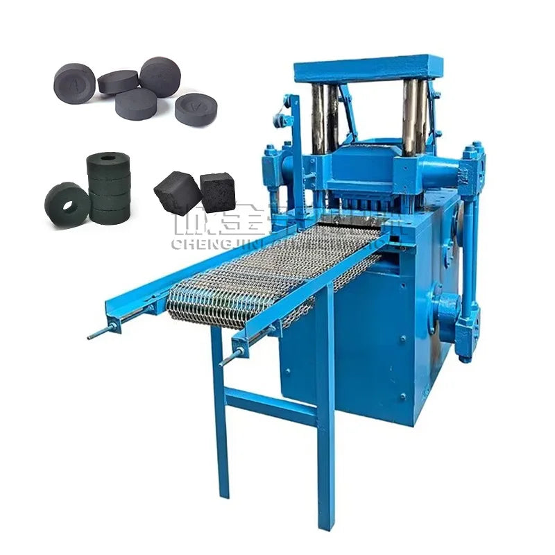 High Capacity Low Price Mechanical Shisha Charcoal Briquette Making Machine with Engine Customizable Shapes