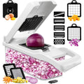 Hot Selling Black Multi 15 in 1 Multifunctional Fruit Vegetable Cutter Onion Dicer Veggie Slicer Vegetable Chopper for Kitchen