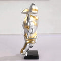 Silence Is Golden Resin Statue Zen Meditation Face Sculpture Minimalist Home Decor Inspirational Gift for Mindfulness Seekers