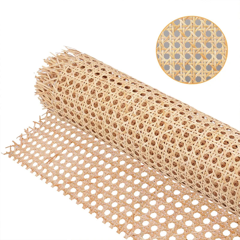 Natural Rattan Webbing Raw Material Mesh Webbing Cane Roll for Rattan Bamboo Cane Furniture