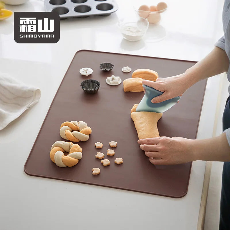 SHIMOYAMA Kitchen Kneading Dough Baking Mat Cooking Cake Pastry Non-Stick Rolling Dough Pads Tools Sheet Silicone Pastry Mat