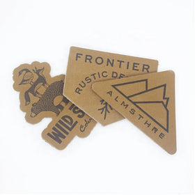 Pu Leather Labels Wholesale Custom Logo Embossed Denim Leather Labels for Hats