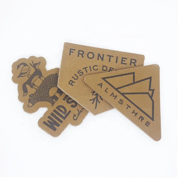 Pu Leather Labels Wholesale Custom Logo Embossed Denim Leather Labels for Hats