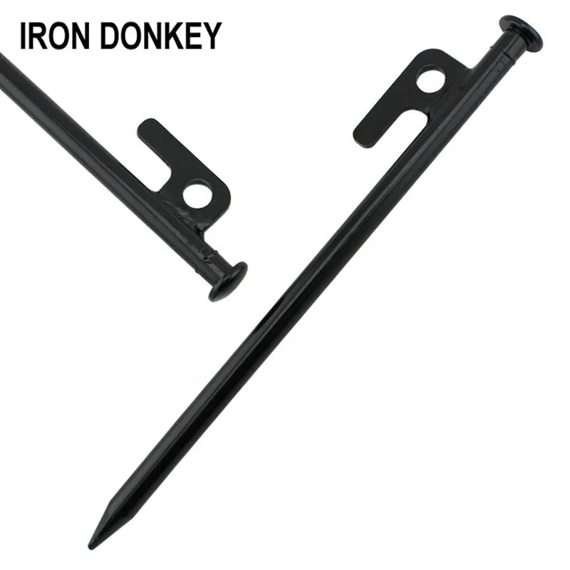 IRONDONKEY Tent Pegs and Mallets Outdoor Beach Tent Fixed Windproof Campsite Nail Camping Accessories Tent Peg