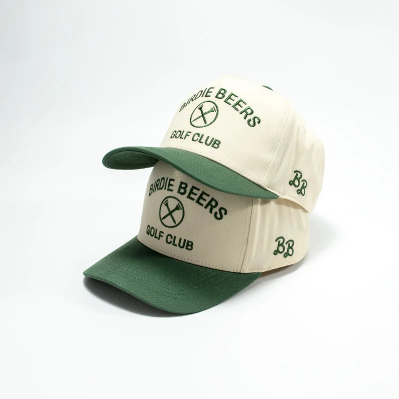Unisex 100% Cotton 5 Panel Two Tong Baseball Caps Custom Vintage Embroidery Sports Gorra Hat Outdoor Personalized Ball Cap