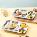 Cute Cartoon Shape Children's Stainless Steel Dinner Plate Creative Stainless Steel Bear Dinner Plate Divider