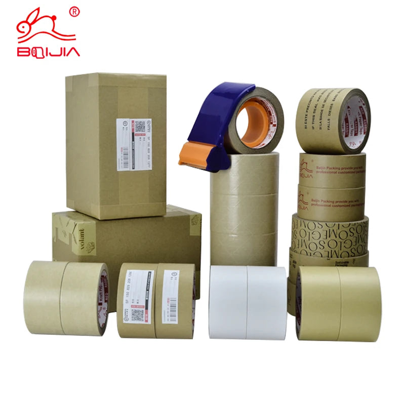 Custom High Viscosity Strong Tensile Strength Eco Friendly Degradable Rubber Hot Melt Adhesive Self Adhesive Kraft Paper Tape